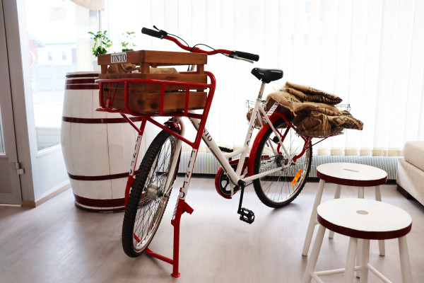 Cykeln som Tommi Mäki levererar kaffe med.