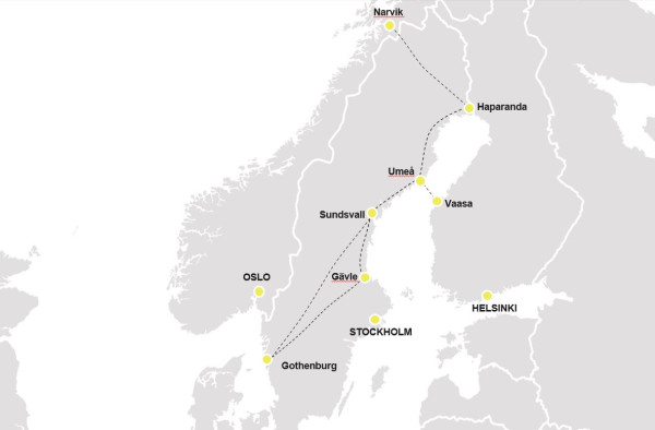 Gothenburg Rail service map2